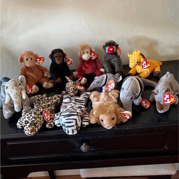 9 Ty Beanie Babies - Wild Animals Bundle - Picture 2 of 9